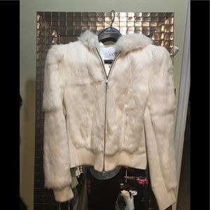 Armani Exchange Rabbit fur jacket